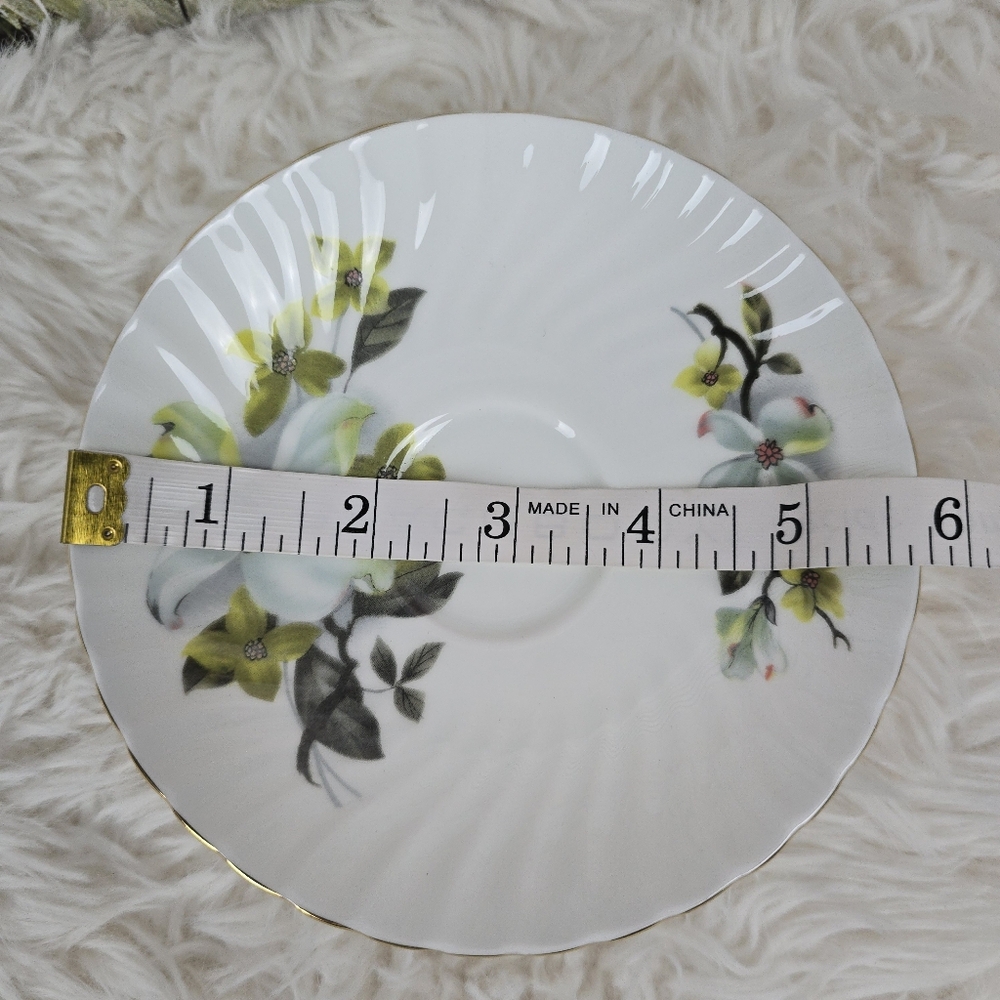Crown Staffordshire Vintage 3 piece Cup, Saucer, and Dessert Plate - Picture 10 of 14